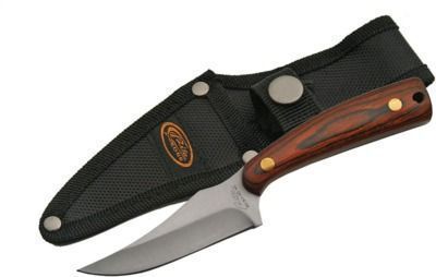 e Edge Wood Trailing Point Skinning Knife
