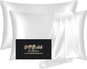 Silk Pillowcase 2 Pack, Natural Mulberry