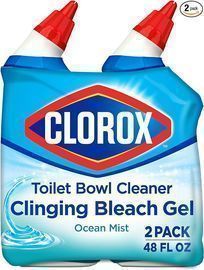 2 Pack of Clorox 24 Oz Toilet Bowl Cleaner Clinging Bleach Gel