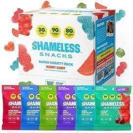 6 Pack Variety of Shameless Healthy Low Calorie Gummy Snacks
