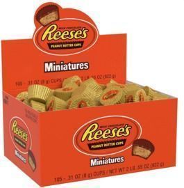 REESE'S Miniatures Milk Chocolate Peanut Butter Cups, 105ct