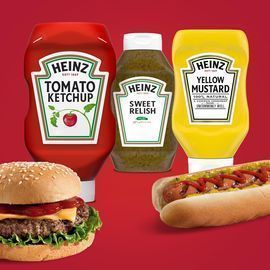 3 Pack of Heinz Tomato Ketchup, Sweet Relish. & Yellow Mustard Grill Pack