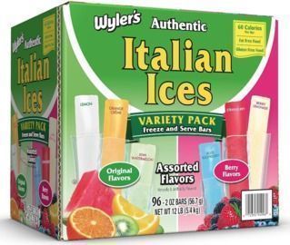 Wyler's Authentic Italian Ice Variety Pack, 96ct