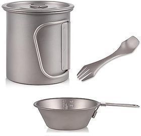 3pc Camping Cutlery Set With Bag