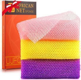 3 Pieces African Bath Sponge (Pink, Yellow, Purple)