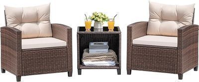 Devoko 3 Pieces Patio Furniture Set