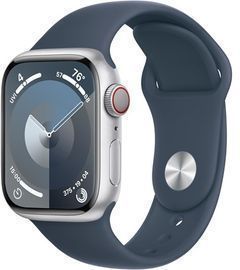 (NEW) Apple Watch Series 9 [GPS + Cellular 41mm] Smartwatch with Silver Aluminum Case