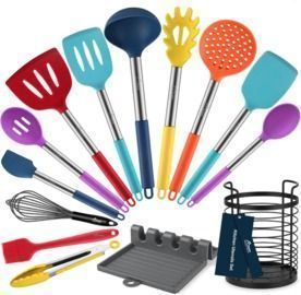 Heat Resistant Silicone Kitchen Utensil Set