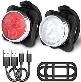 USB Rechargeable Bike Light Set