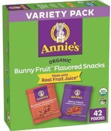 Annie's Organic Berry Patch and Summer Strawberry Bunny Fruit Snacks Variety Pack, 42ct