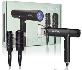 Cortex Beauty Air Fold Ionic Foldable Dryer + 2 Piece Blowout Brush Set