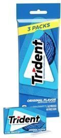 Trident Original Flavor Sugar Free Gum, 3pk