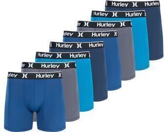 Hurley Men's Solid Boxer Briefs, 8pk