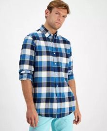 Club Room Men's Regular-Fit Plaid Flannel Shirt