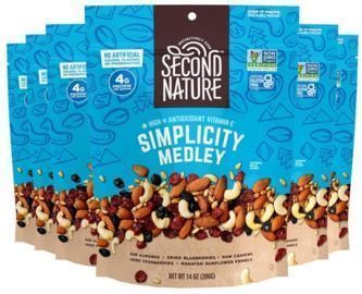 6 Packs of Second Nature Simplicity Medley Trail Mix, 14oz