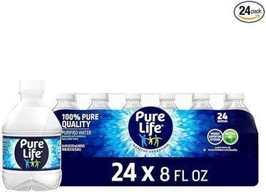 Pure Life 8oz Purified Water Bottles, 24 Pack