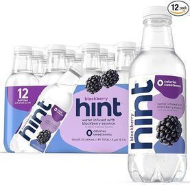 Hint Water Blackberry, Pure Water Infused with Blackberry, 16 Fl Oz (Pack of 12)