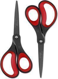 Livingo 2 Pack 8" Titanium Non-Stick Scissors, Professional Stainless Steel Comfort Grip