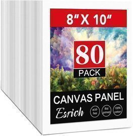 ESRICH Canvas Boards for Painting 8x10, 80 Pack