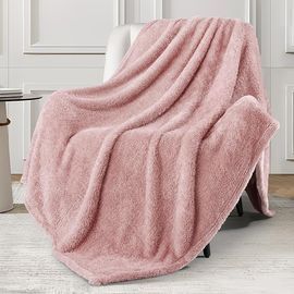 Exclusivo Mezcla Plush Fuzzy Fleece Throw Blanket, Extra Large