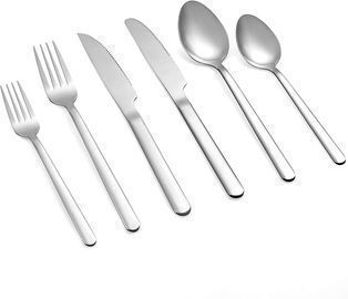 24 Pcs Silverware Set with Steak Knives, Stainless Steel Flatware Set for 4