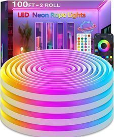 100FT (2 Rolls 50FT) Neon Rope Lights