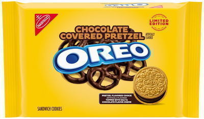 OREO Chocolate Covered Pretzel Sandwich Cookies, Limited Edition, 10.68oz