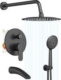 Gabrylly Shower System W/10" Rain Head & Tub Spout