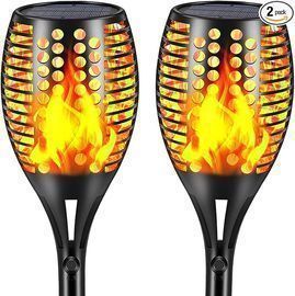 Aityvert Upgraded Larger Solar Torch Lights (2 Pack)