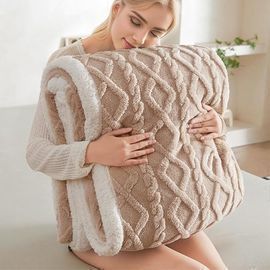 Sherpa Throw Blanket for Couch/Sofa, 60X80