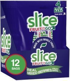 SLICE Fruit Bars, Mixed Berries, 48ct