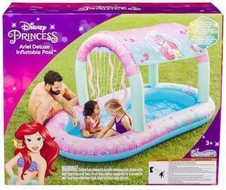 SwimWays Disney Princess Ariel Water Castle Deluxe Inflatable Pool