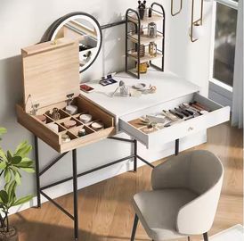 Harper & Bright Designs White Makeup Vanity Table