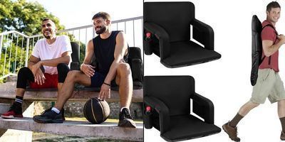 2 Pack of 25" Wide Stadium Seats W/Backrest