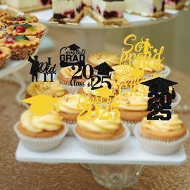 48 PC Graduation Cupcake Toppers