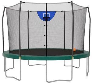 JuSkywalker Trampoline Outdoor Jump N' Dunk 12 FT Round Outdoor Trampoline with Net