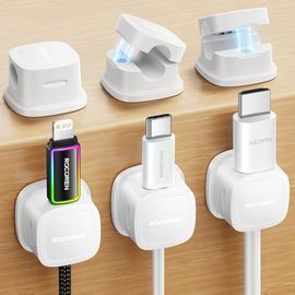 6 Pack of Magnetic Cable Clips Cord Organizers