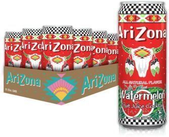 AriZona Watermelon, Fruit Juice Cocktail, 22oz, 12pk