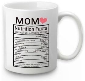 11oz Wenssy Mom Nutrition Facts Mug