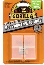 Gorilla Tough & Clear Double Sided Tape Squares, 24pk
