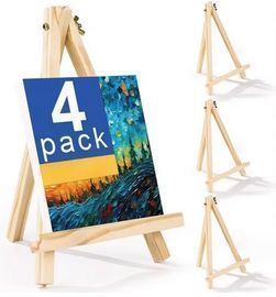 4 Pack of 9" Wooden Easels