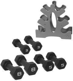 CAP Barbell 32 lb Neoprene Dumbbell Set with Rack