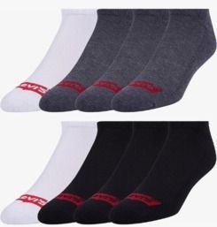 Levi's Mens Low Cut Socks, 8 Pairs