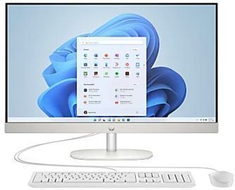 HP 23.8" All-in-One Desktop PC, AMD Athlon Gold, 4GB RAM, 256GB SSD, Windows 11 Home