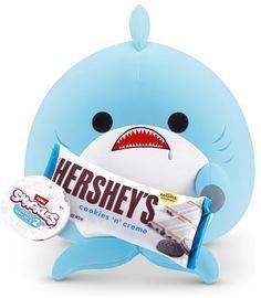 Zuru 8" Snackles Series 2 Shark & Hershey (Cookies n Cream) Plush Toy