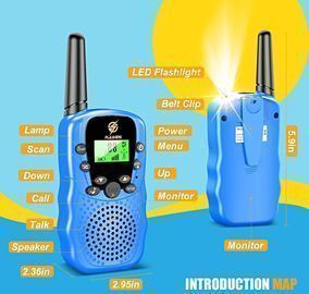Dastion-99, 2 Pack of Kids Blue Walkie Talkies