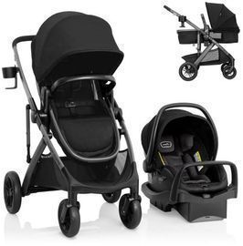 Evenflo Pivot Suite Travel System with LiteMax Infant Car Seat & Anti-Rebound Bar