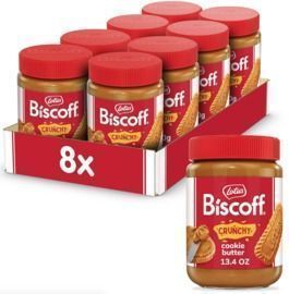 Lotus Biscoff Crunchy Cookie Butter Spread, 13.4oz, 8pk