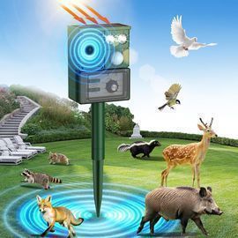 Solar Ultrasound Outdoor Animal Repellent Device