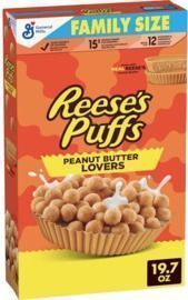 REESE'S PUFFS Peanut Butter Lovers Breakfast Cereal, 19.7oz